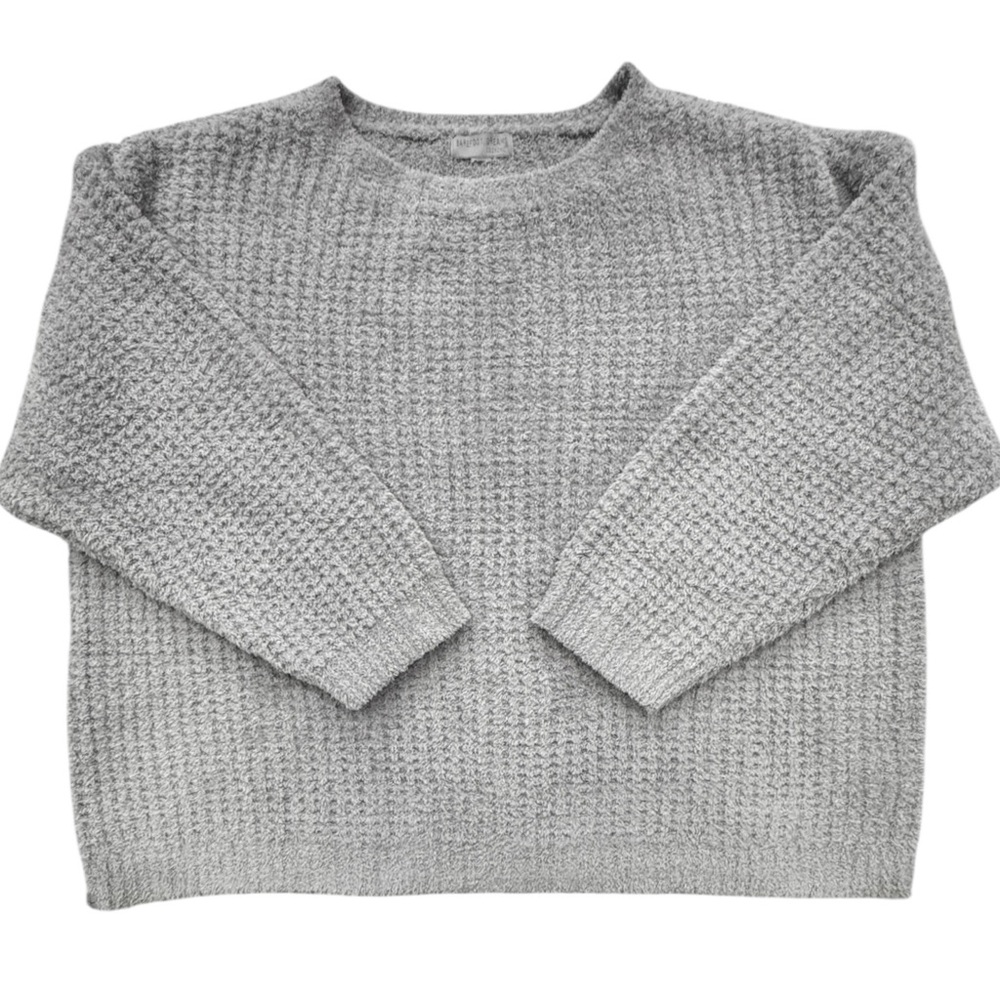 Barefoot Dreams CozyChic Waffle Pullover Pewter